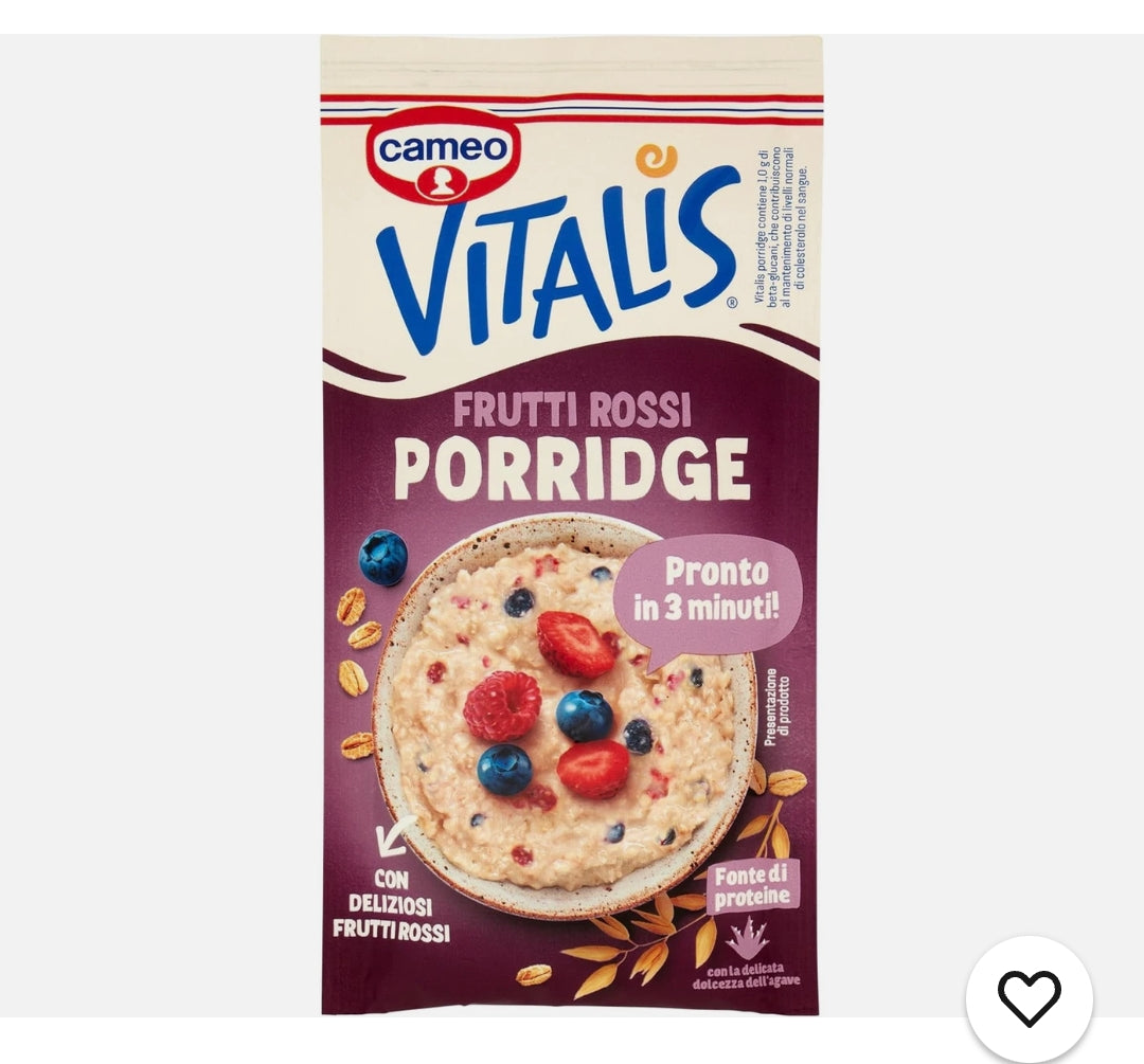 Cameo Vitalis Frutti Rossi Porridge (Red Fruits Porridge).