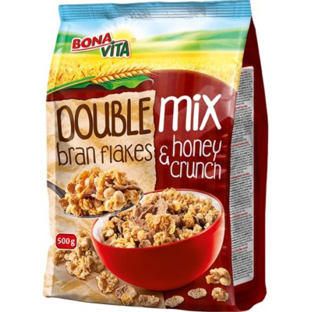 Bona Vita Double Mix Bran Flakes & Honey Crunch cereal