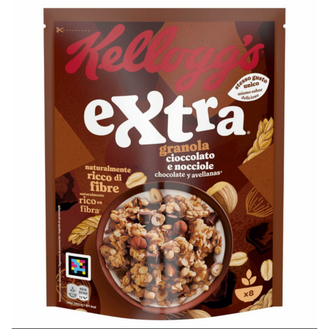 Kellogg's Extra Granola with chocolate and hazelnuts