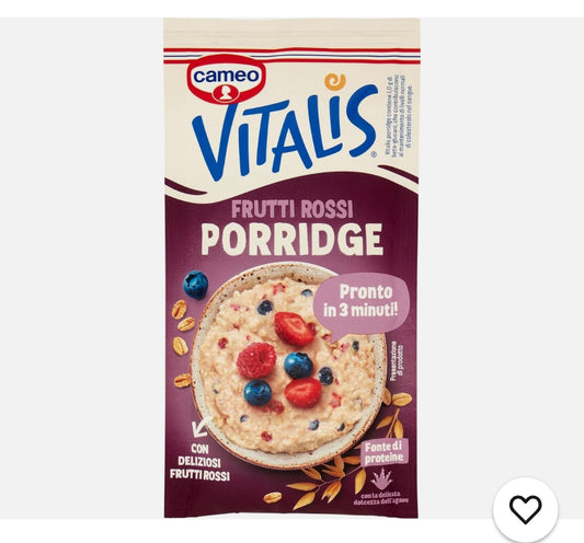 Cameo Vitalis Frutti Rossi Porridge (Red Fruits Porridge).