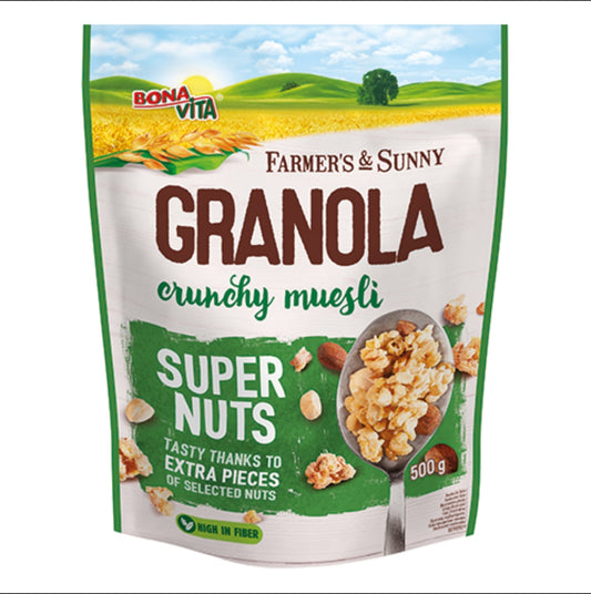 Bona Vita Farmer's & Sunny Granola Crunchy Muesli Super Nuts