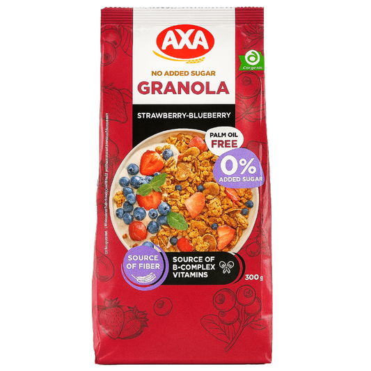 AXA no-sugar Granola Strawberry-Blueberry