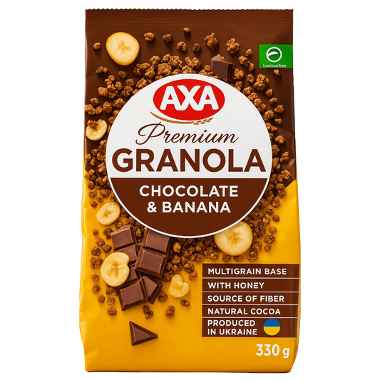 AXA Premium Granola with Chocolate & Banana