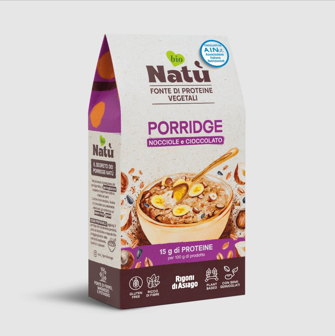 Natù Porridge with Hazelnuts and Chocolate from Rigoni di Asiago